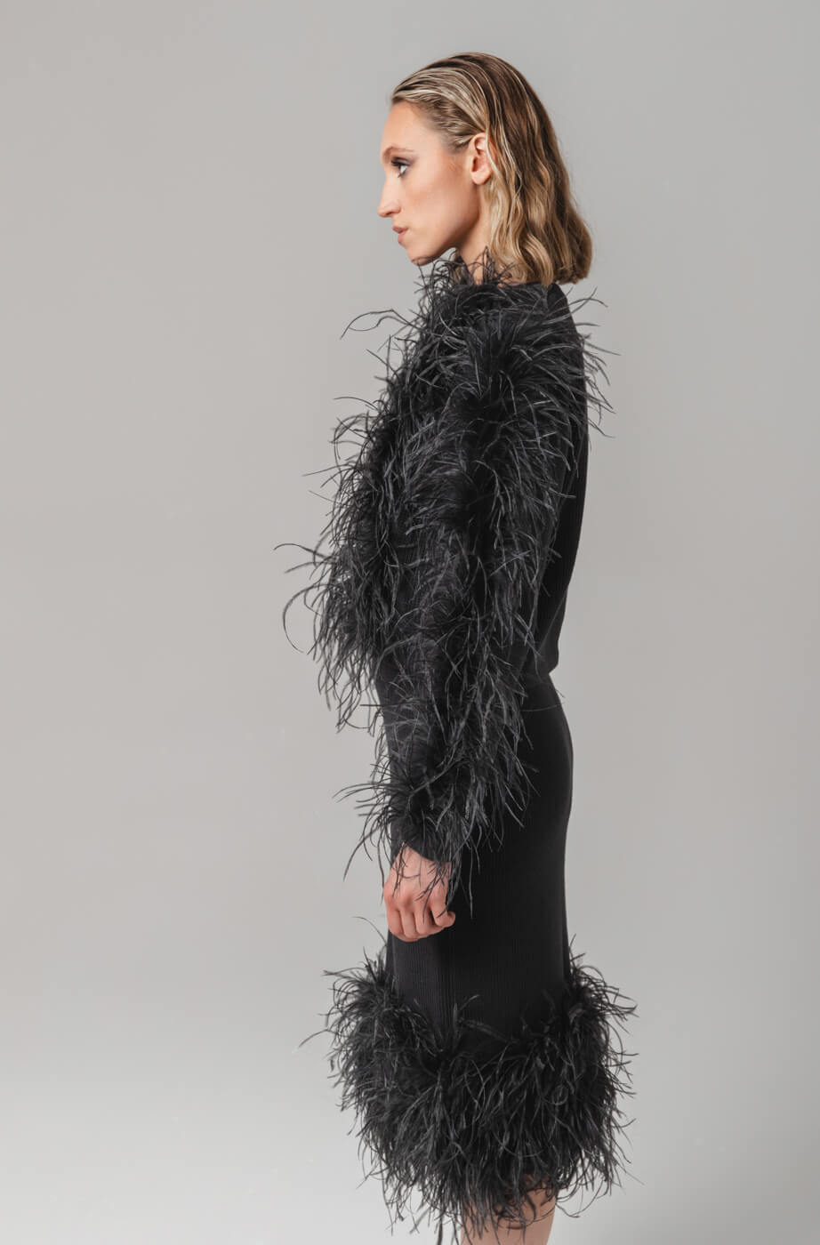 Юбка с перьями